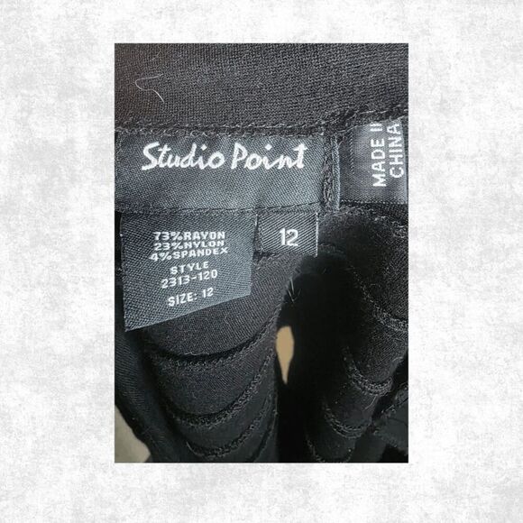 Studio Point Black Bandage Mini Skirt – Size 12 | Curve-Hugging Alt Glam - Picture 6 of 6